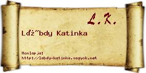 Lábdy Katinka névjegykártya
